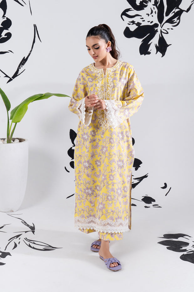 2 Piece - Printed Lawn Suit - GLV2-08