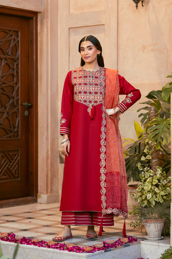 3 Piece - Premium Embroidered Lawn Suit - DE - 05