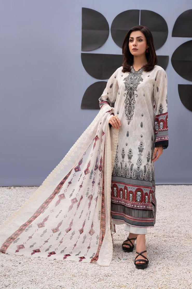 3PC - Digital Printed – Lawn – D06